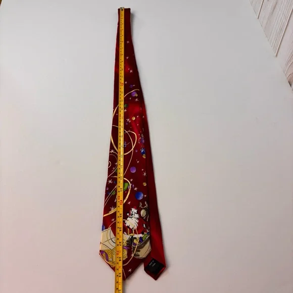 J. Garcia Big Finish Collection Fifty-Six VTG Novelty Christmas Silk Tie 59x3.5 - Picture 9 of 9
